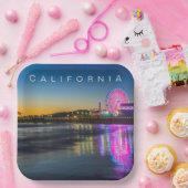 Santa Monica Pier | Los Angeles, Californië Papieren Bordje (Feest)