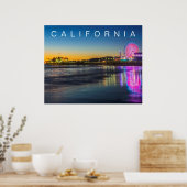 Santa Monica Pier | Los Angeles, Californië Poster (Keuken)