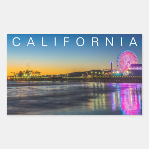 Santa Monica Pier Los Angeles, Californië Rechthoekige Sticker