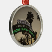 Santa Monica pier Metalen Ornament (Rechts)