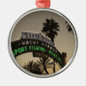 Santa Monica pier Metalen Ornament (Voorkant)
