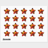 Santa Monica Pier Neon Fire Flames Ster Sticker (Vel)
