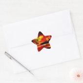 Santa Monica Pier Neon Fire Flames Ster Sticker (Envelop)