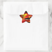 Santa Monica Pier Neon Fire Flames Ster Sticker (Tas)