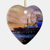 Santa Monica Pier op Sunset Keramisch Ornament (Rechts)