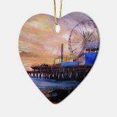 Santa Monica Pier op Sunset Keramisch Ornament (Links)