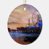 Santa Monica Pier op Sunset Keramisch Ornament (Links)