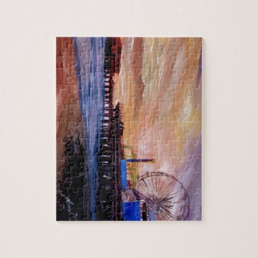 Santa Monica Pier op Sunset Legpuzzel (Verticaal)