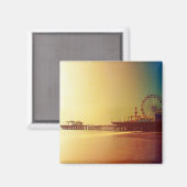 Santa Monica Pier - Oranje Sunrise Foto Edit Magneet (Voorkant / Achterkant)