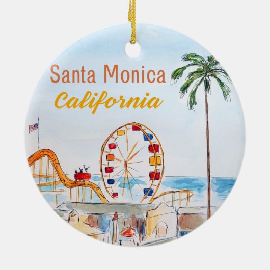 Santa Monica Pier Ornament (Achterkant)