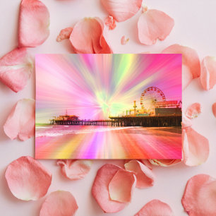 Santa Monica Pier Pink Explosion Briefkaart