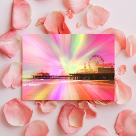 Santa Monica Pier Pink Explosion Briefkaart