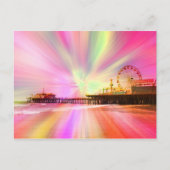 Santa Monica Pier Pink Explosion Briefkaart (Voorkant)
