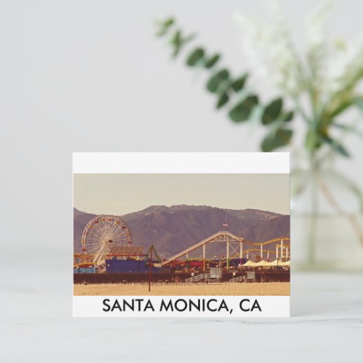 Santa Monica Pier - Post Card Briefkaart (Staand voorkant)