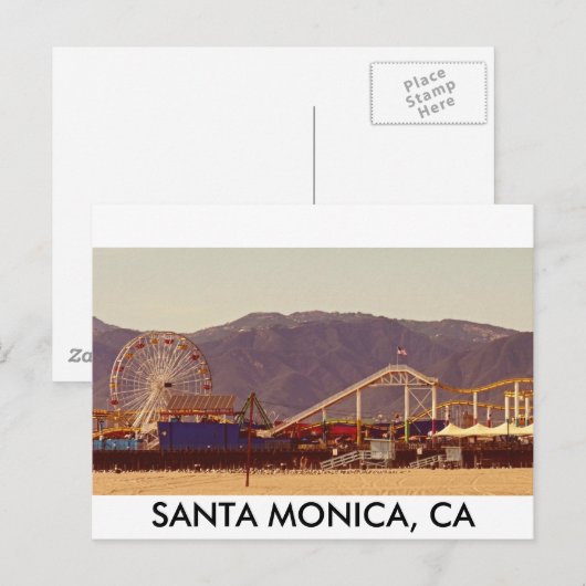 Santa Monica Pier - Post Card Briefkaart (Voorkant / Achterkant)