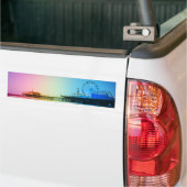 Santa Monica Pier Rainbow Colors Bumpersticker (Op Truck)