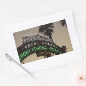 Santa Monica pier Rechthoekige Sticker (Envelop)