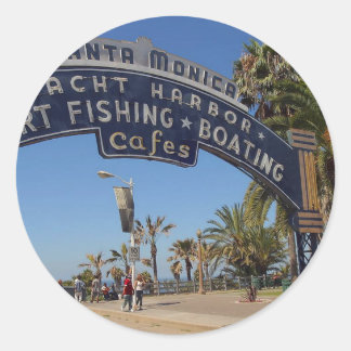 Santa Monica Pier Ronde Sticker