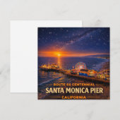 Santa Monica Pier Route 66 Kustgroeten (Voorkant / Achterkant)