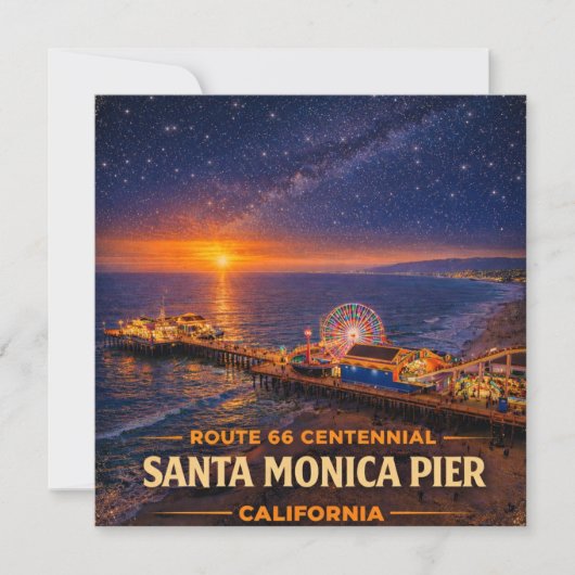 Santa Monica Pier Route 66 Kustgroeten (Voorkant)