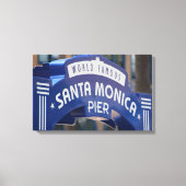 Santa Monica Pier Sign Canvas Afdruk (Voorkant)