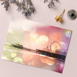 Santa Monica Pier - Spaarroze Foto bewerken Briefkaart