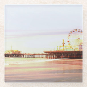 Santa Monica Pier Sunrise Glazen Onderzetter