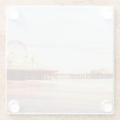 Santa Monica Pier Sunrise Glazen Onderzetter (Achterkant)