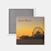 Santa Monica Pier Sunset Magneet (Voorkant / Achterkant)