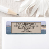 Santa Monica Pier Uitzicht van de strand en de oce Etiket (Insitu)