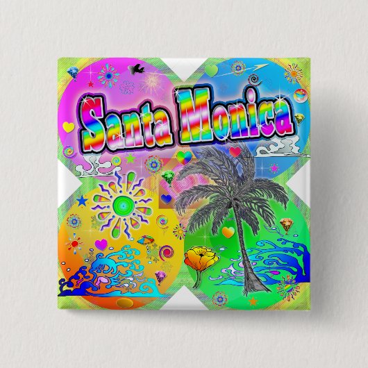Santa Monica Quadro Seasons Button (Voorkant)