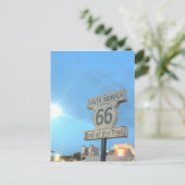 Santa Monica Route 66 Briefkaart (Staand voorkant)