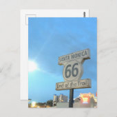 Santa Monica Route 66 Briefkaart (Voorkant / Achterkant)
