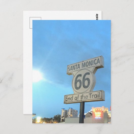 Santa Monica Route 66 Briefkaart (Voorkant / Achterkant)