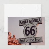 Santa Monica Route 66 California Briefkaart (Voorkant / Achterkant)