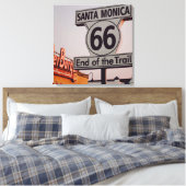 Santa Monica Route 66 California Canvas Afdruk (Insitu (Slaapkamer))