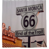 Santa Monica Route 66 California Douchegordijn (Voorkant)