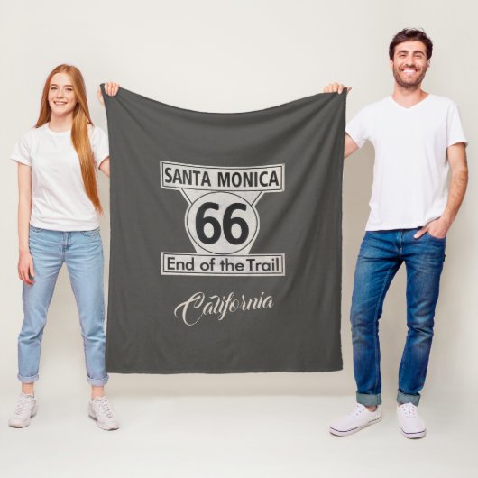 Santa Monica Route 66 Fleece Deken (In situ)
