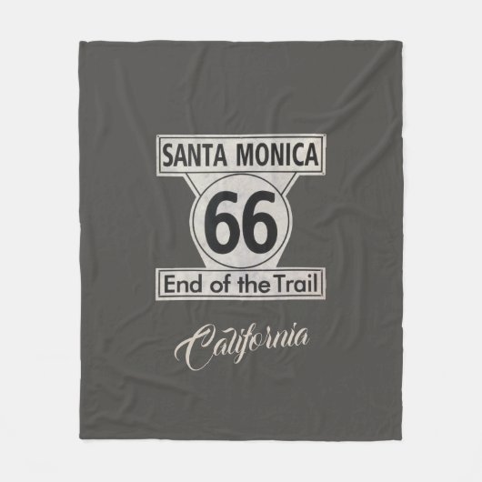 Santa Monica Route 66 Fleece Deken (Voorkant)