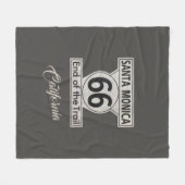Santa Monica Route 66 Fleece Deken (Voorkant (Horizontaal))