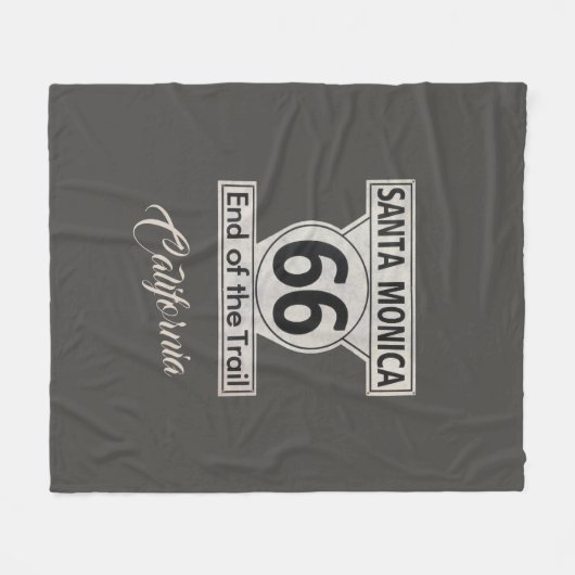 Santa Monica Route 66 Fleece Deken (Voorkant (Horizontaal))