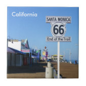 Santa Monica - Route 66 Tile! Tegeltje (Voorkant)