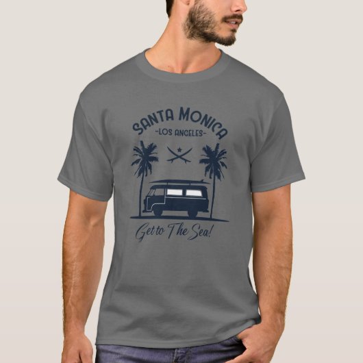 Santa Monica Stap naar het Zee T-shirt (Voorkant)