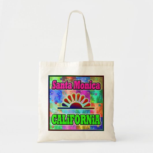 Santa Monica Sun en Palms Bag Tote Bag (Voorkant)