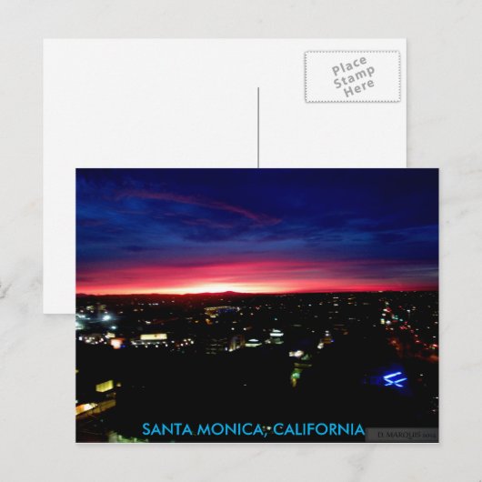 SANTA MONICA SUNRISE #1 BRIEFKAART (Voorkant / Achterkant)