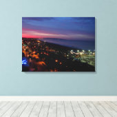 SANTA MONICA SUNRISE #2 CANVAS PRINT (Insitu (Houten vloer))