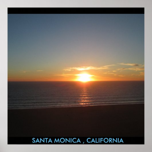 SANTA MONICA SUNSET #1 POSTER (Voorkant)
