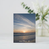 Santa Monica Sunset Briefkaart (Staand voorkant)