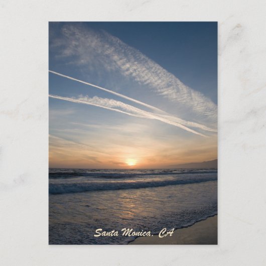 Santa Monica Sunset Briefkaart (Voorkant)