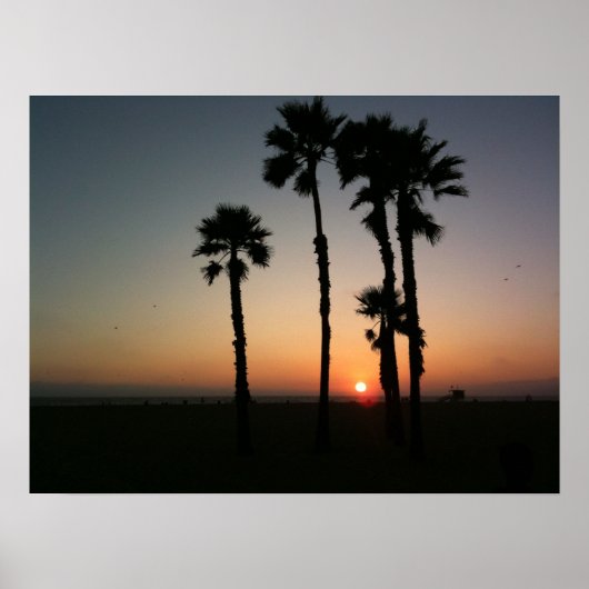 Santa Monica Sunset Poster (Voorkant)
